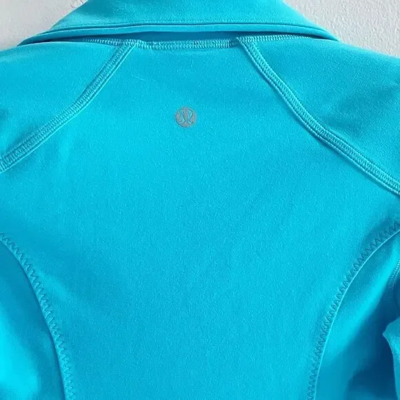 Lululemon Blue Nice Asana Brushed Surge Jacket Sweatshirt Size 4 - Picture 9 of 15